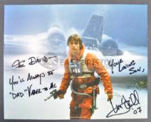 ESTATE OF DAVE PROWSE - MARK HAMILL - UNIQUE DEDICATED SIGNED PHOTO