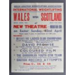 ESTATE OF DAVE PROWSE - 1962 WEIGHTLIFTING POSTER