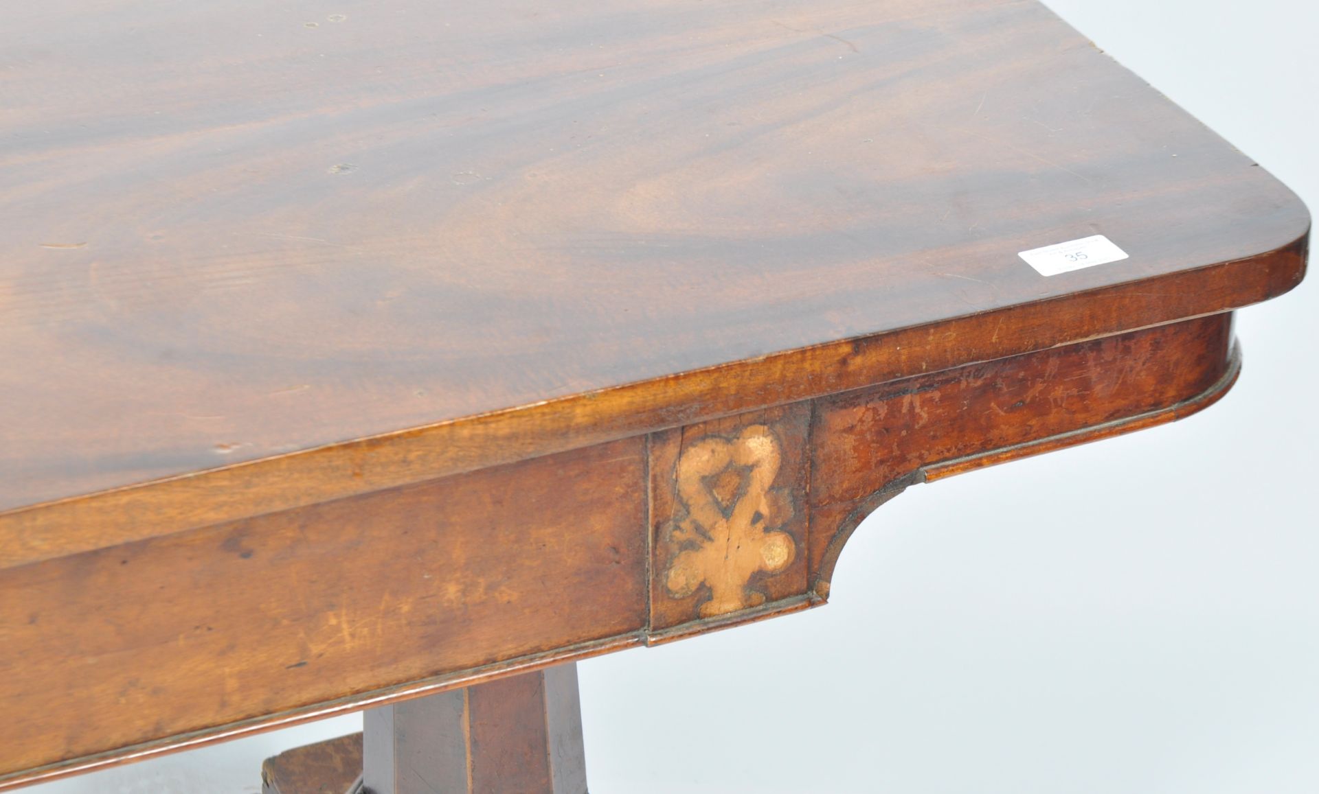 ANTIQUE 19TH CENTURY MAHOGANY LIBRARY TABLE - Image 6 of 11