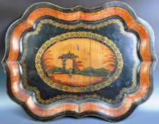 EARLY 19TH CENTURY GEORGIAN REGENCY PONTYPOOL TRAY