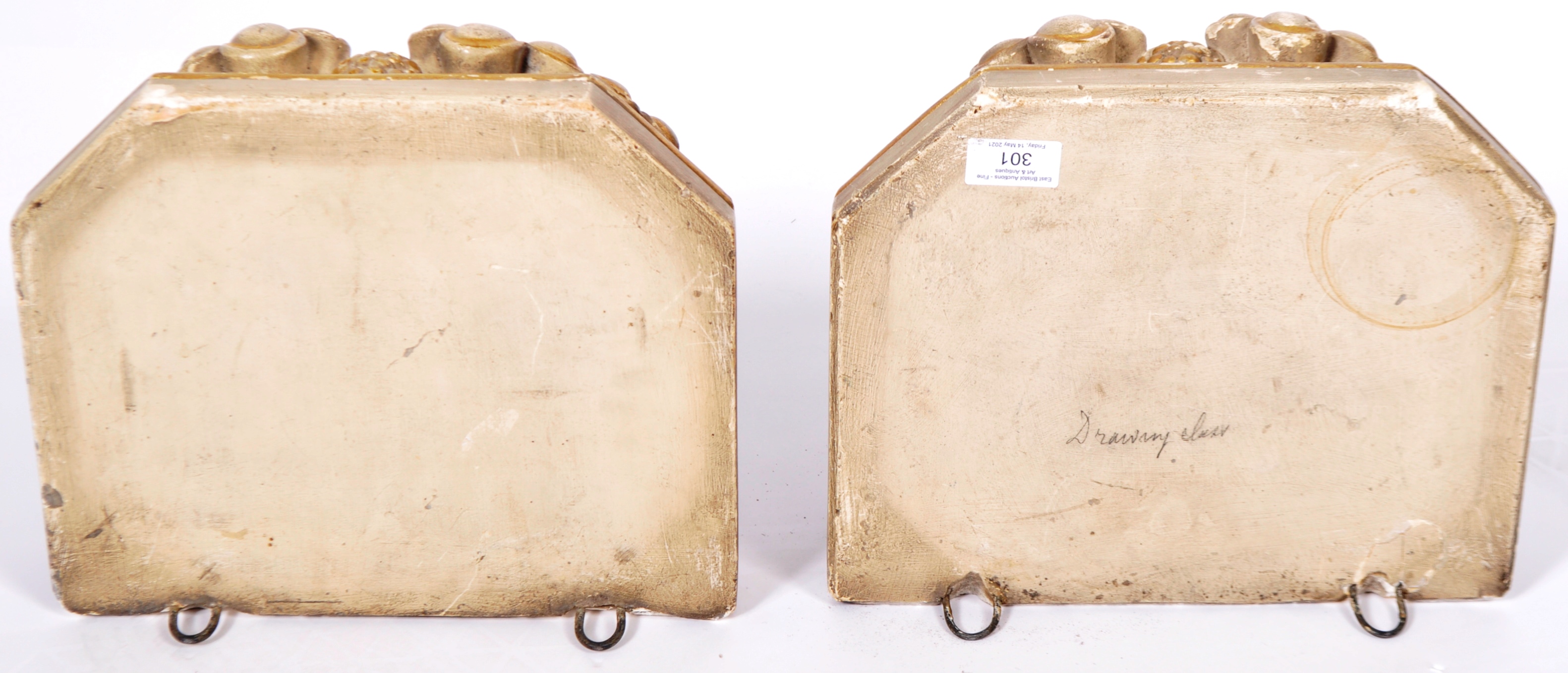 PAIR OF ANTIQUE 19TH CENTURY ITALIAN PLASTER WALL SCONCES - Image 5 of 5