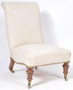 ORIGINAL GILLOW STAMPED LOW BEDROOM CHAIR