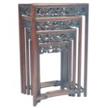 CHINESE ANTIQUE QING DYNASTY QUARTETTO NEST OF TABLES