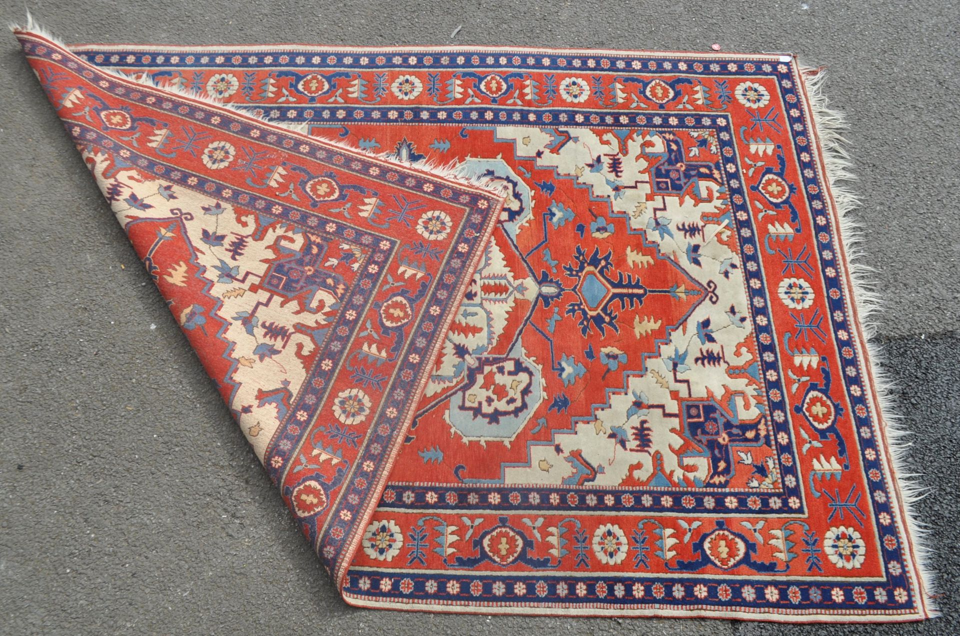 RETAILED BY MAPLE & CO ANTIQUE PERSIAN / ISLAMIC RUG - Image 5 of 5