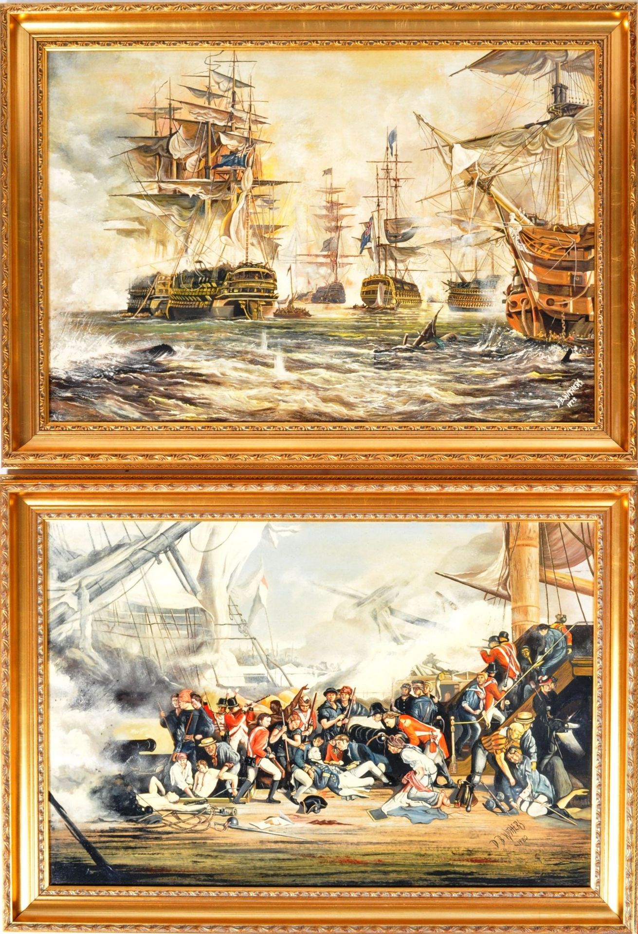 D.B. WITHERS - TWO OIL ON BOARD NAUTICAL SHIP PAINTINGS