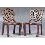 PAIR OF ANTIQUE SALESMAN MINIATURE HEPPLEWHITE CHAIR MODELS