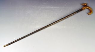 19TH CENTURY VICTORIAN SPECIMEN WOOD WALKING STICK CANE