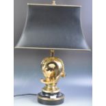 DEKNUDT DESIGNER HOLLYWOOD REGENCY HORSE HEAD TABLE LAMP