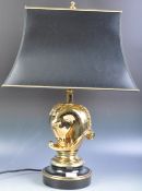 DEKNUDT DESIGNER HOLLYWOOD REGENCY HORSE HEAD TABLE LAMP