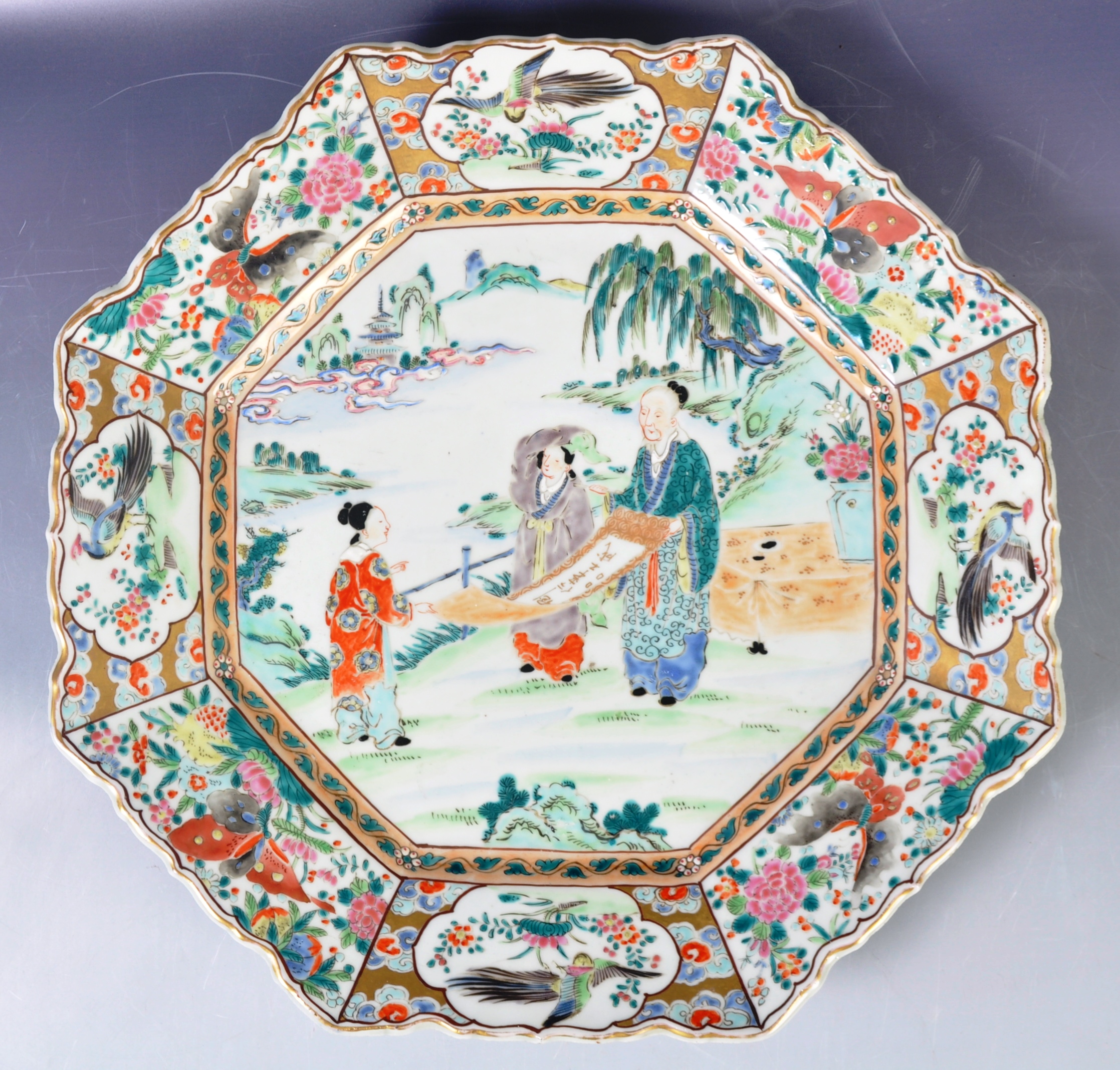 ANTIQUE JAPANESE MEIJI PERIOD PORCELAIN CHARGER PLATE