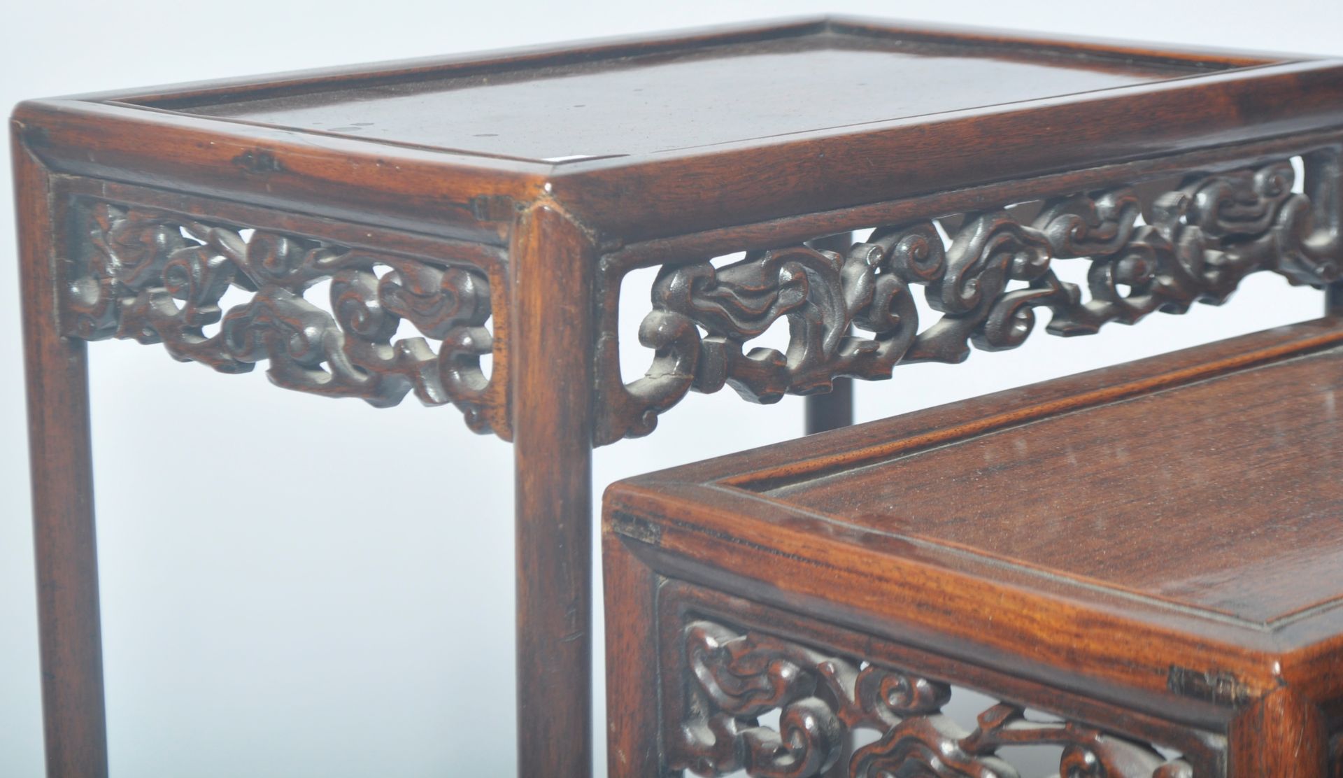 CHINESE ANTIQUE QING DYNASTY QUARTETTO NEST OF TABLES - Image 5 of 6