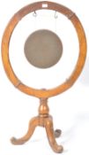 19TH CENTURY OAK AND BRASS CIRCULAR DINNER GONG