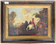 EARLY 19TH CENTURY GEORGIAN REGENCY OIL PAINTING ON METAL