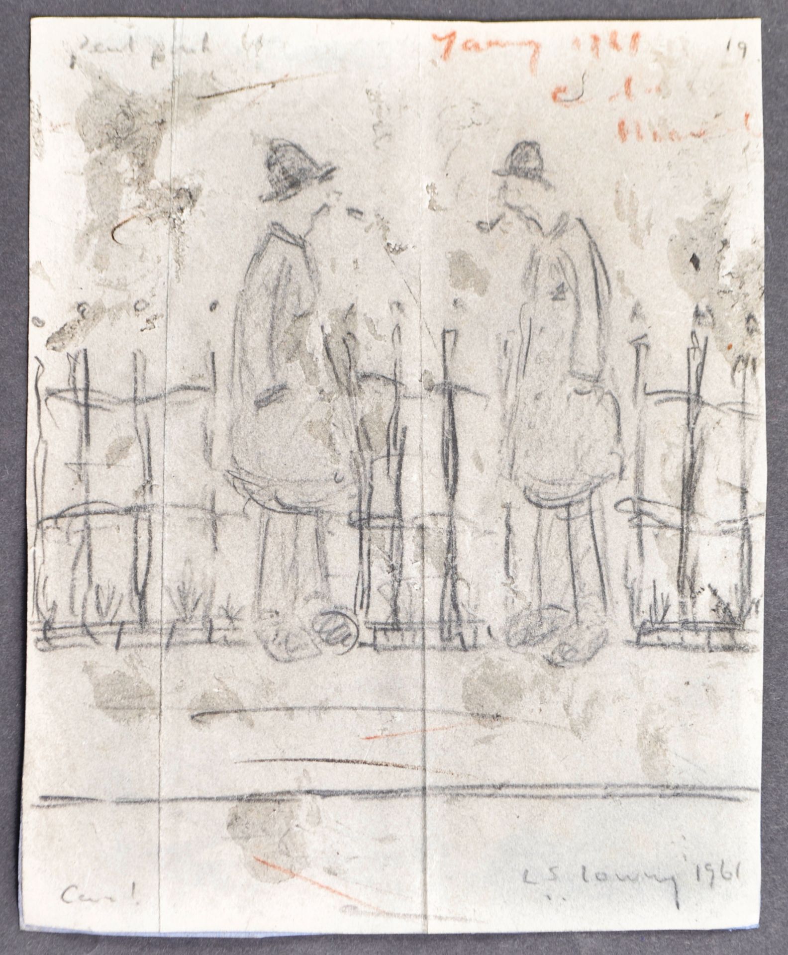 ATTRIBUTED TO L S LOWRY ( LAURENCE STEPHEN LOWRY 1887-1976) SKETCH