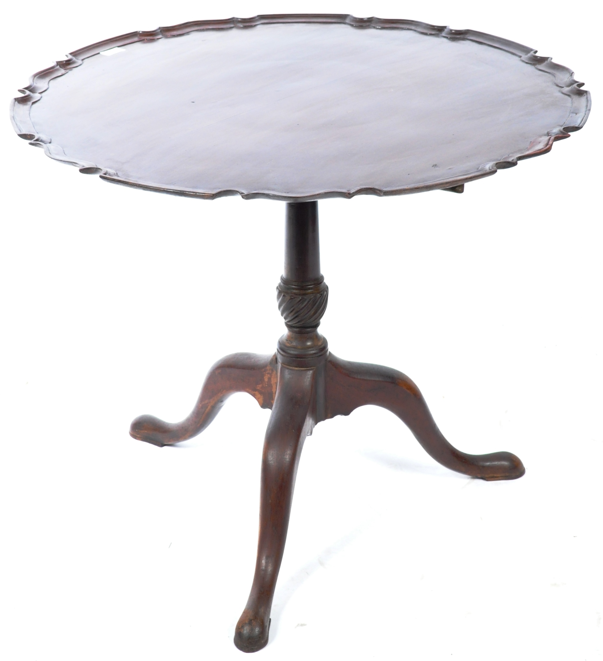18TH / 19TH CENTURY MAHOAGNY PIE CRUST WINE TABLE / OCCASIONAL TABLE - Image 3 of 6
