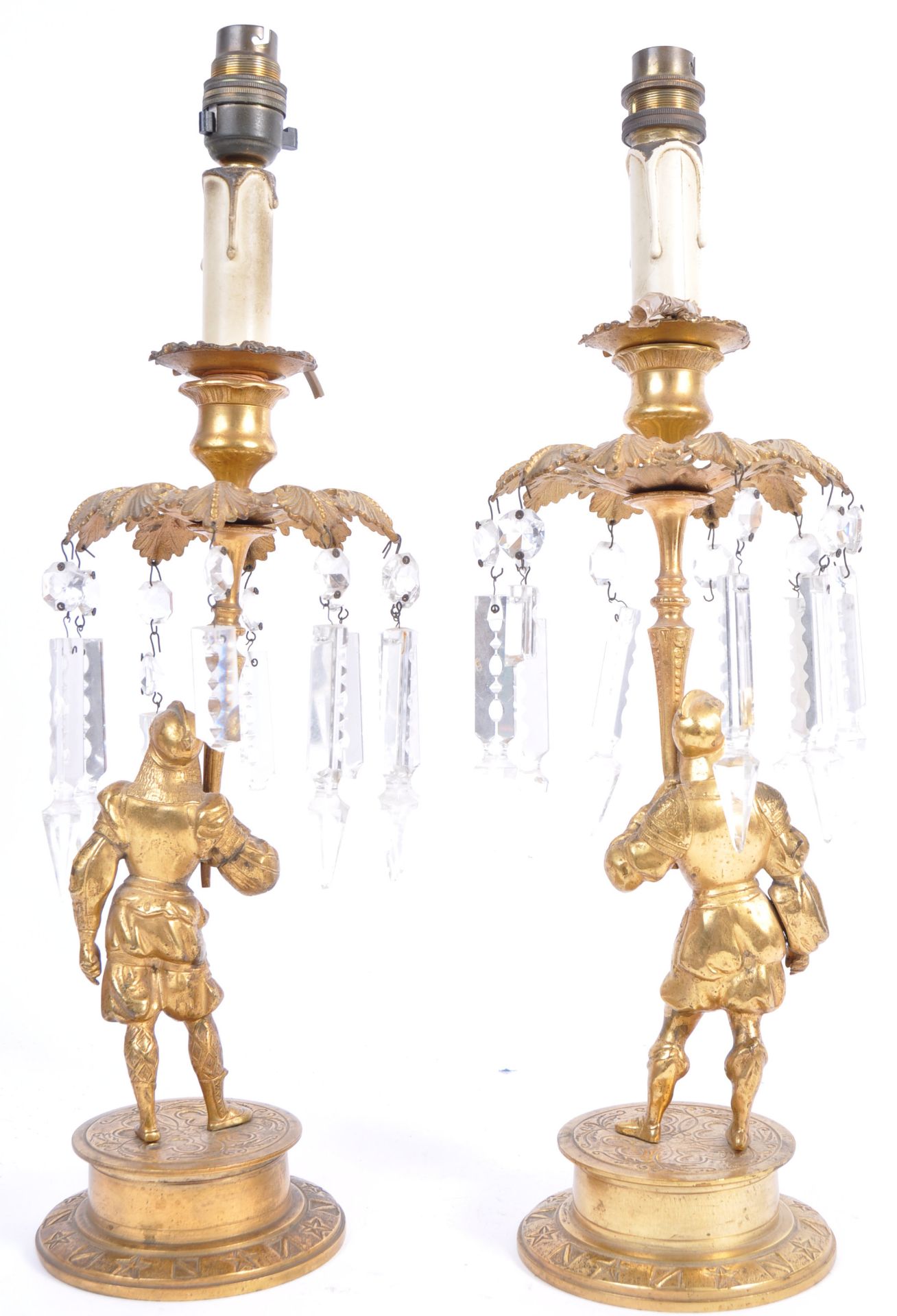 PAIR OF 19TH CENTURY GEORGIAN REGENCY BRONZE CANDLESTICKS - Image 2 of 6