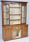 ANTIQUE VICTORIAN OAK DRESSER WALNUT SIDEBOARD WITH CARVED DETALING