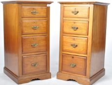 EDWARDIAN WALNUT GRADUATING BEDSIDE CHEST OF DRAWERS