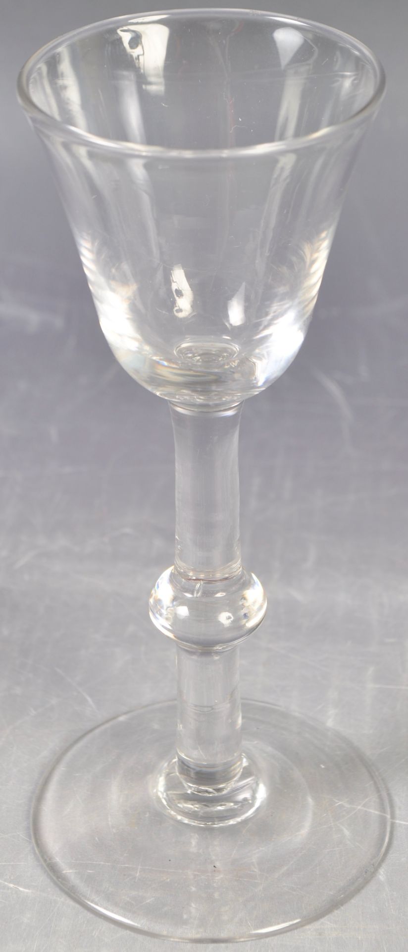 ANTIQUE 18TH CENTURY BALUSTROID STEM WINE GLASS - Bild 2 aus 5