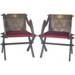 ATTRIBUTED TO AW PUGIN - PAIR OF OAK GOTHIC GLASTONBURY CHAIRS