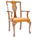 PERIOD QUEEN ANNE / GEORGE I WALNUT CARVER ARMCHAIR