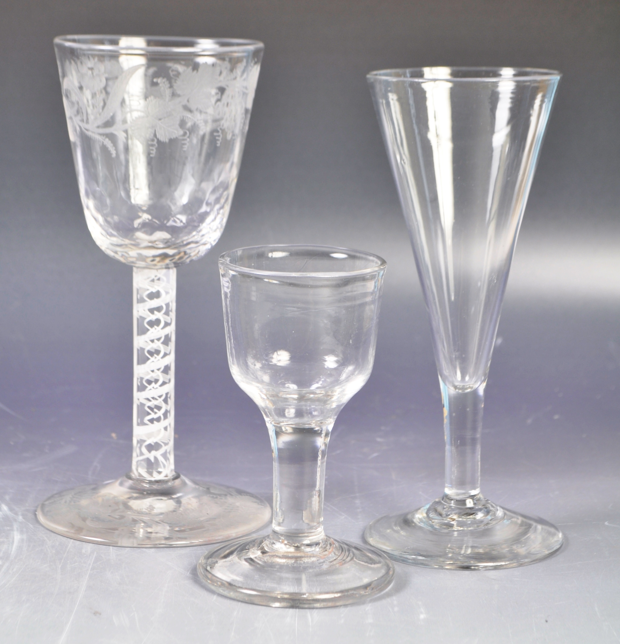 COLLECTION OF ANTIQUE WINE DRINKING GLASSES - Image 10 of 10