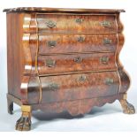 ANTIQUE 18TH/19TH CENTURY WALNUT COMMODE BOMBE CHEST OF DRAWERS