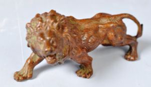 ANTIQUE 19TH CENTURY JAPANESE MEIJI SIGNED BRONZE LION