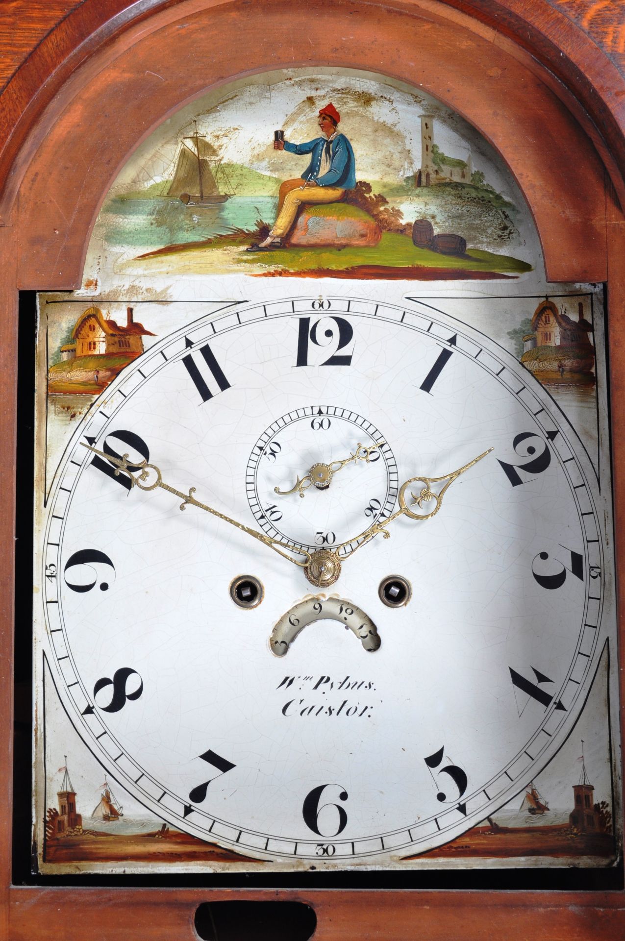 WILLIAM PYBUS OF CAISTOR GEORGIAN LONGCASE CLOCK - Bild 4 aus 14