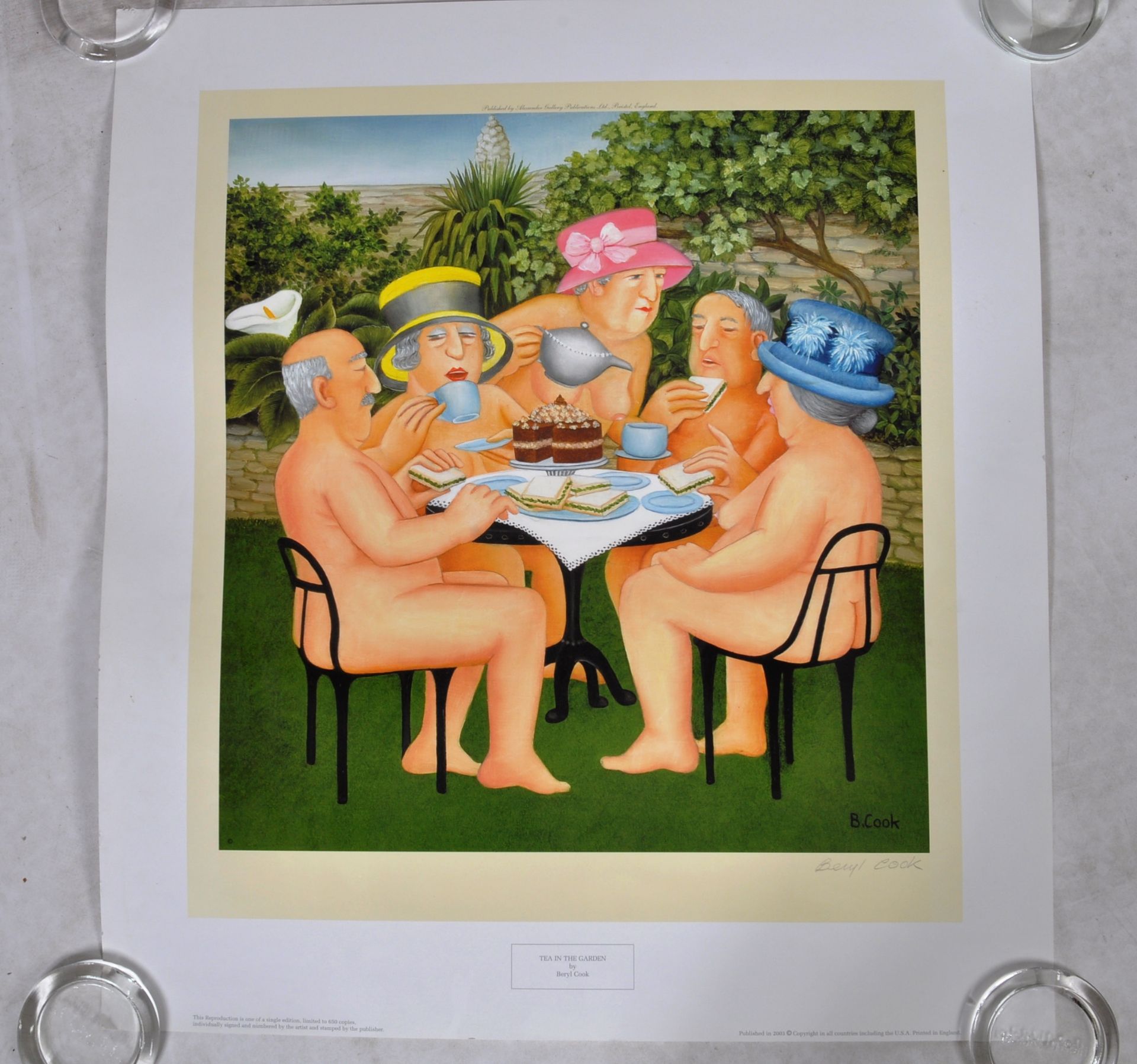 BERYL COOK SIGNED LITITED EDITION PRINT ' TEA IN THE GARDEN '