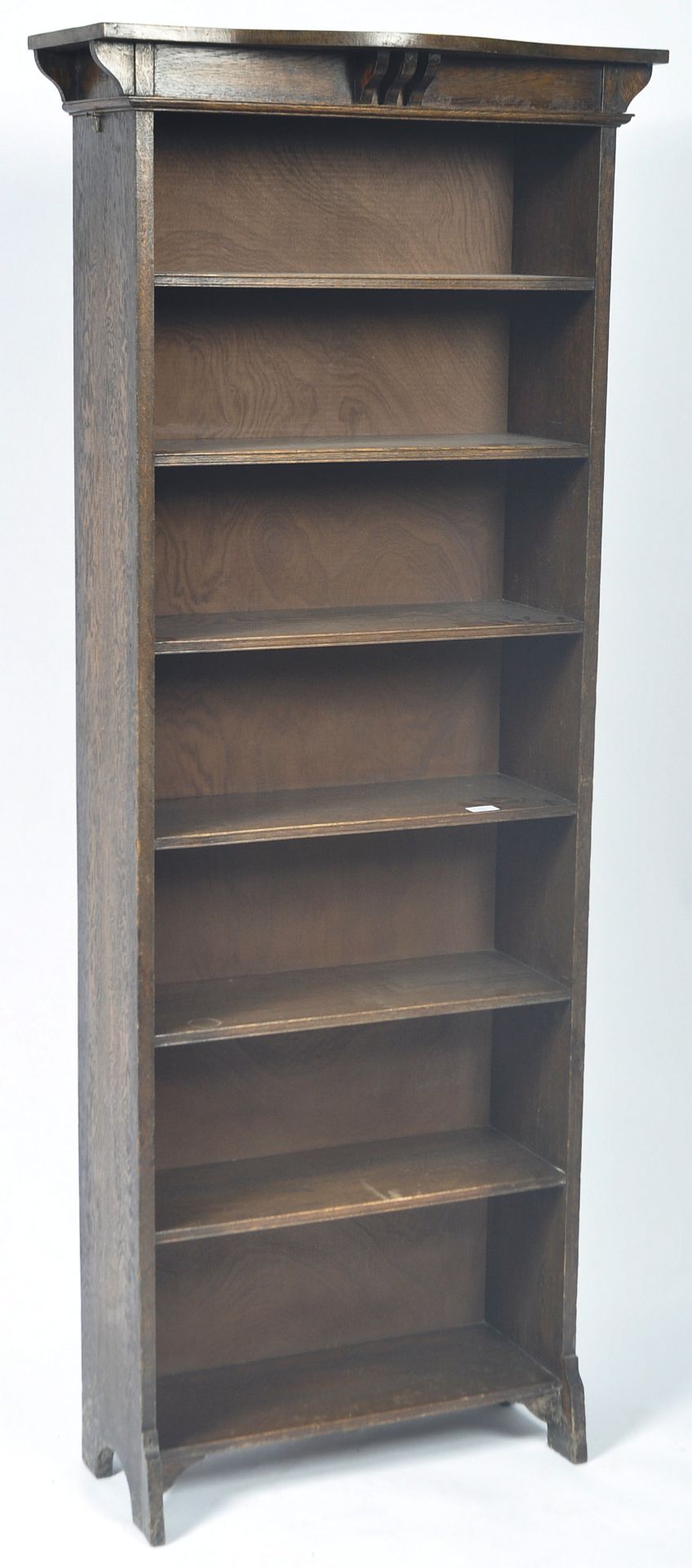 ANTIQUE ARTS & CRAFTS TALL OAK BOOKCASE BY MAGGS & CO OF BRISTOL