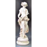 20TH CENTURY ENGLISH BLANC DE CHINE TERRACOTTA LADY