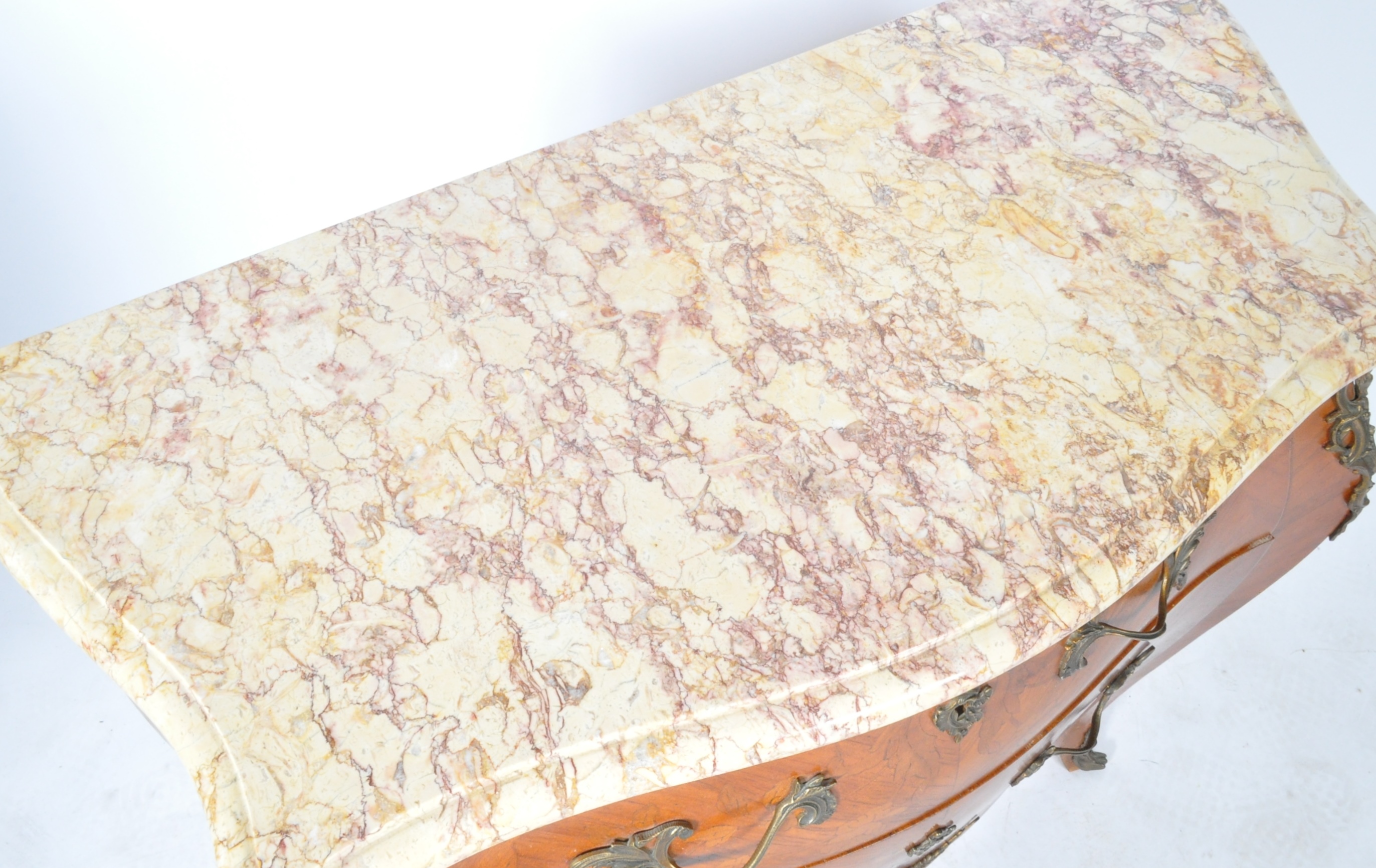 EARLY 20TH CENTURY FRENCH MARBLE TOPPED CHEST OF DRAWERS - Image 2 of 5