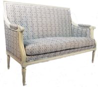 ANTIQUE 19TH CENTURY FRENCH SALON TWO SEATER SOFA