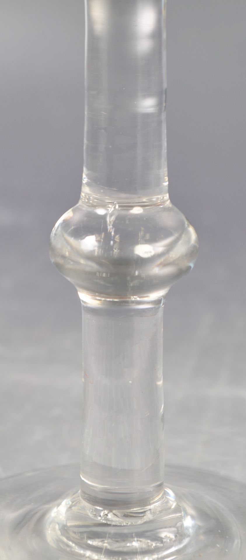 ANTIQUE 18TH CENTURY BALUSTROID STEM WINE GLASS - Bild 3 aus 5