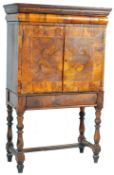 ANTIQUE 17TH CENTURY QUEEN ANNE WALNUT CABINET ON STAND