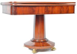 19TH CENTURY REGENCY MAHOGANY SHERATON INFLUENCE TEA TABLE