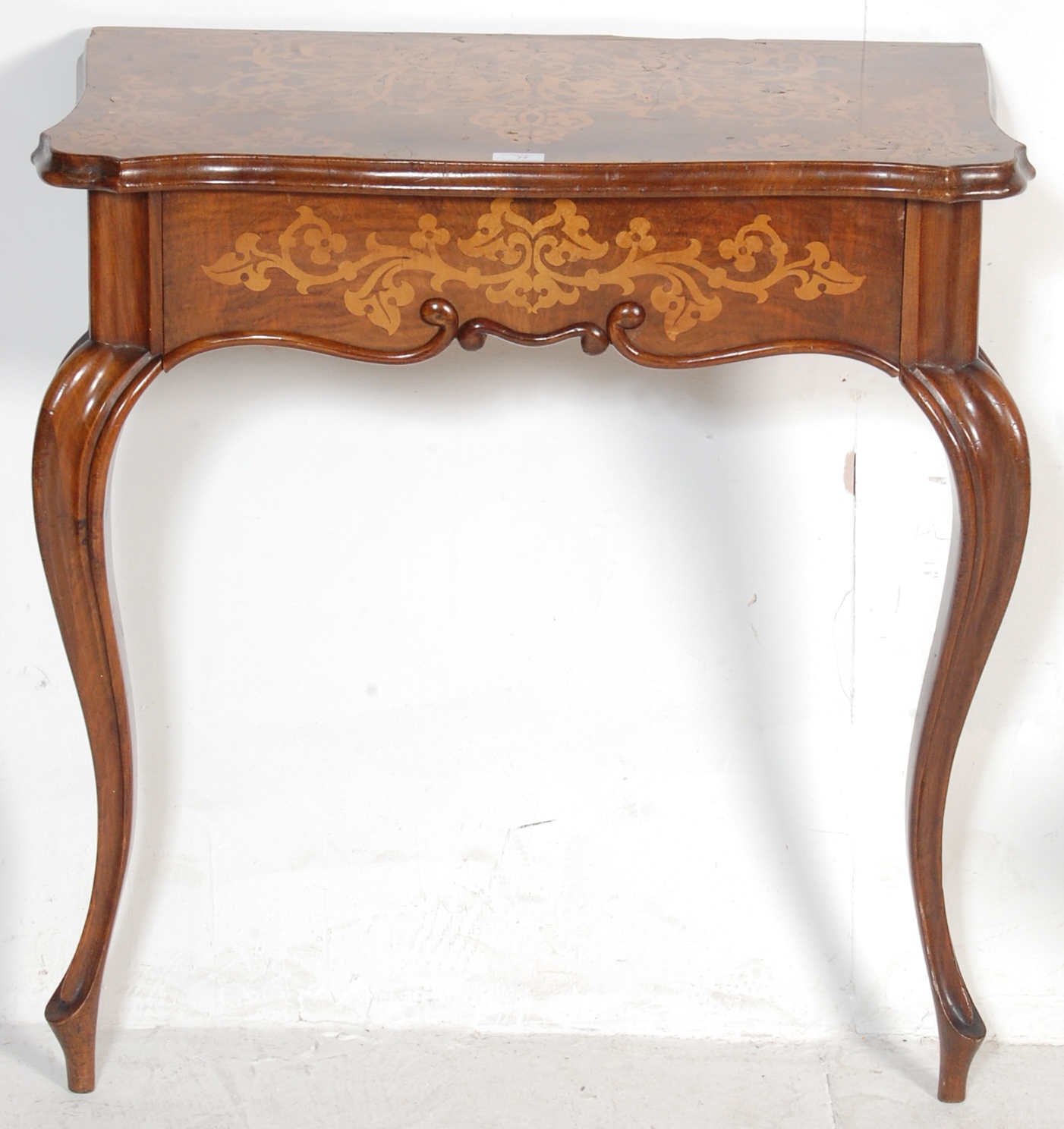 19TH CENTURY DUTCH WALNUT AND SATIN INLAID CONSOLE TABLE - Image 2 of 6