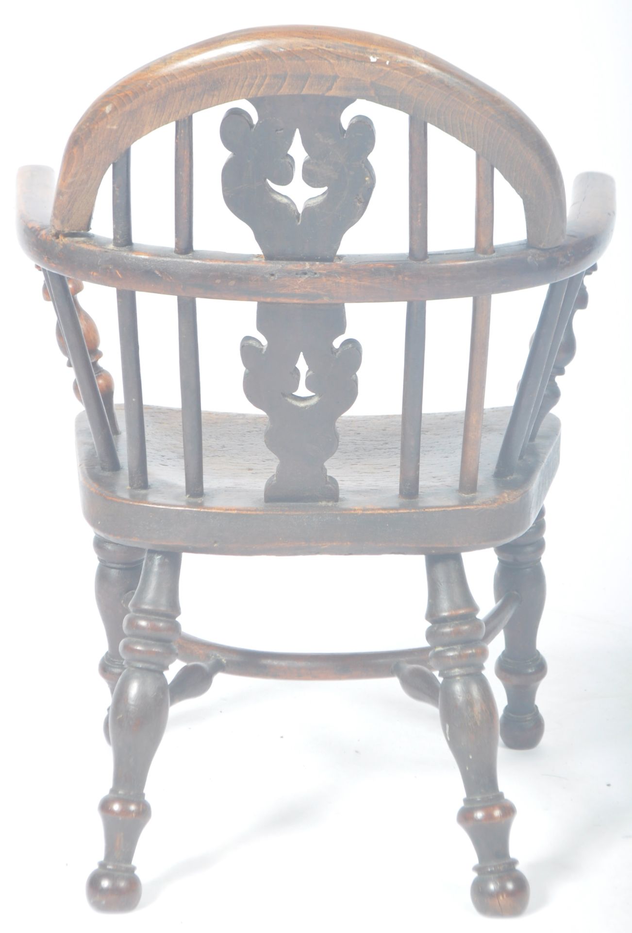 RARE ANTIQUE COUNTRY HOUSE YEW AND ELM CHILDS WINDSOR CHAIR - Image 7 of 8