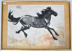 XU BEIHONG (1895-1953) CHINESE PAINTING DEPICTING RACE HORSE