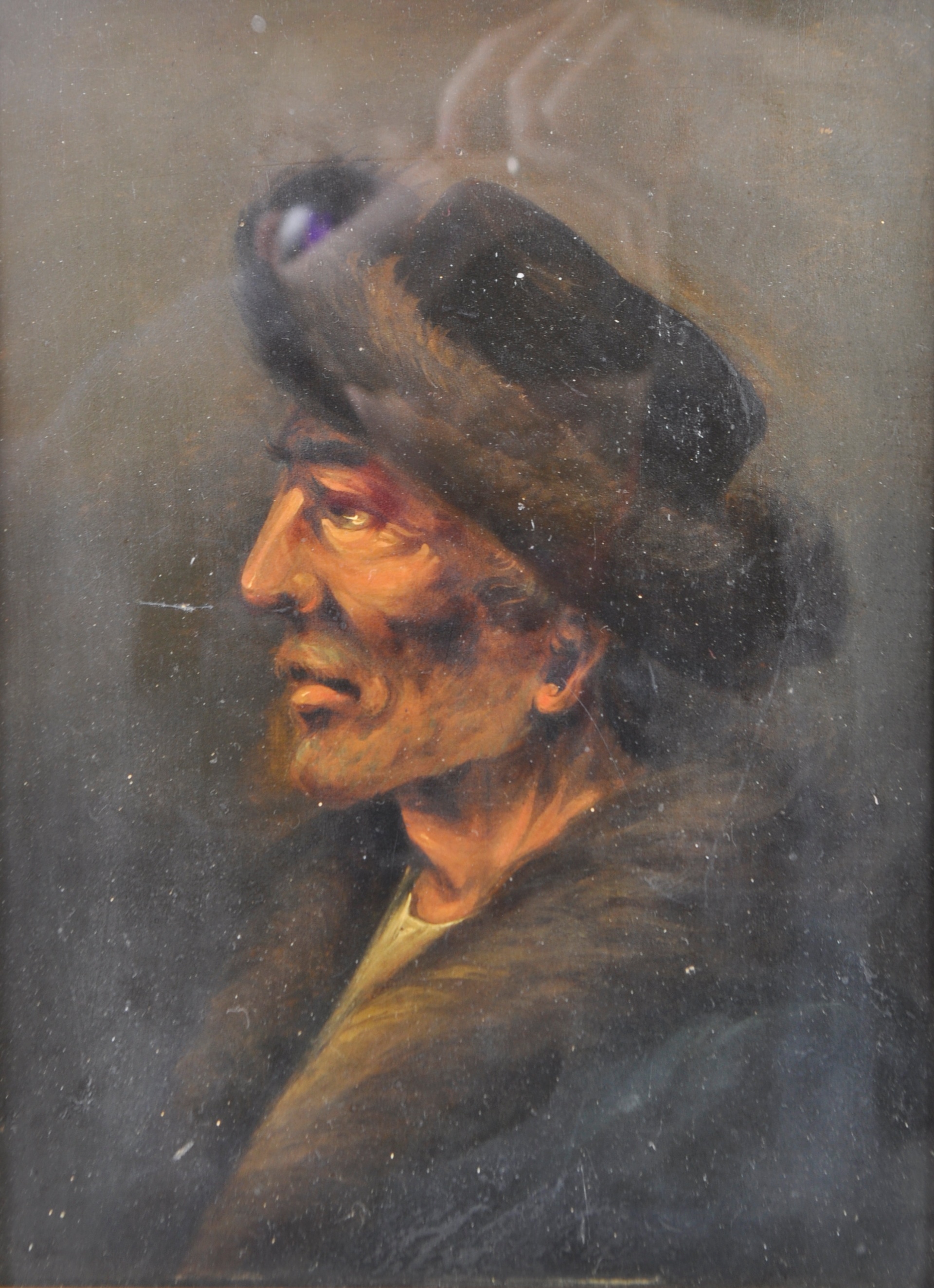 19TH CENTURY OIL ON BOARD PORTRAIT PAINTING OF AN ELDERLY GENTLEMAN - Image 4 of 6