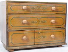 LATE 18TH CENTURY GEORGIAN REGENCY PAINTED CHEST OF DRAWERS