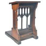 ANTIQUE 19TH CENTURY GOTHIC ECCLESIASTICAL OAK LECTERN