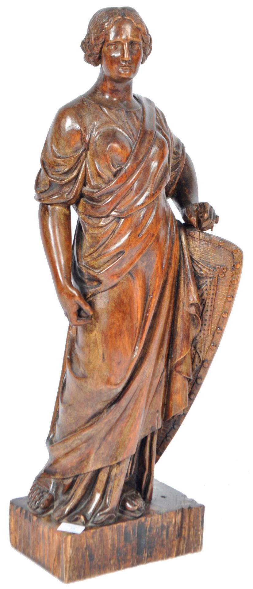 LARGE AND IMPRESSIVE 18TH CENTURY ITALIAN WALNUT CARVED FIGURE