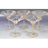 SET OF FIVE BOHEMAIN MOSER MANNER DRINKING GLASSES