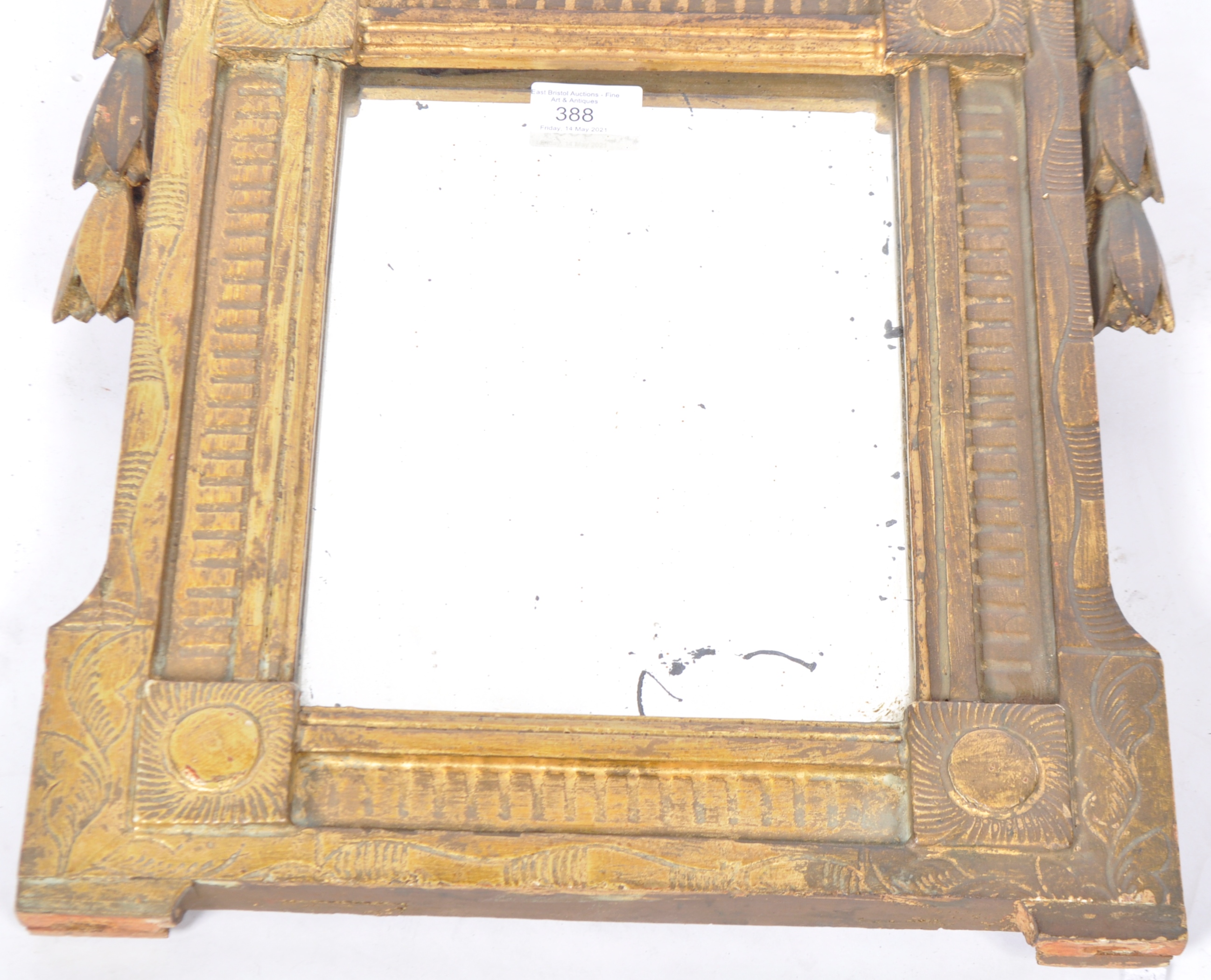 LATE 18TH CENTURY FRENCH CARVED GILT HANGING PIER MIRROR - Image 4 of 5