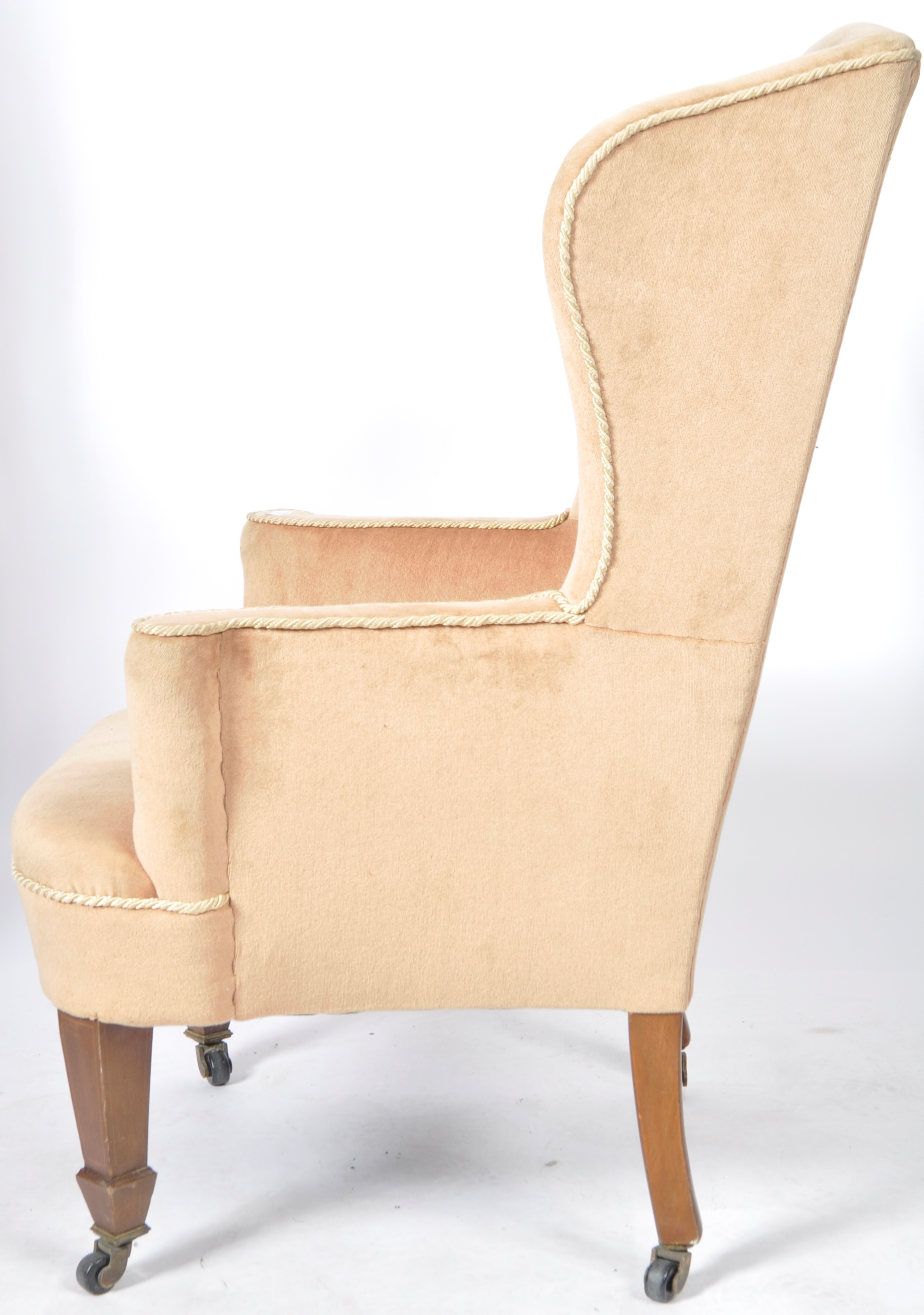 ANTIQUE 19TH CENTURY WINGBACK FIRESIDE ARMCHAIR - Image 6 of 6