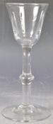 ANTIQUE 18TH CENTURY BALUSTROID STEM WINE GLASS