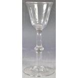 ANTIQUE 18TH CENTURY BALUSTROID STEM WINE GLASS