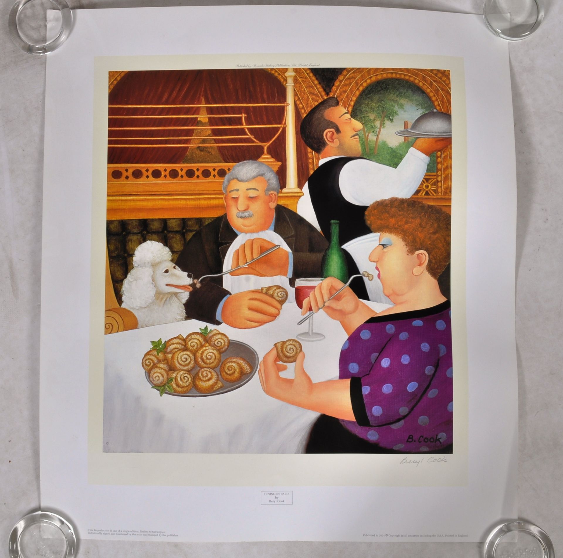 BERYL COOK LIMITED EDITION SIGNED PRINT ' DINING IN PARIS '